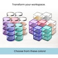 thumbnail image 7 of OfficeGoods Clear Acrylic Organizer with Silver Base 3 Tier Stackable Round Desktop Storage, 7 of 7