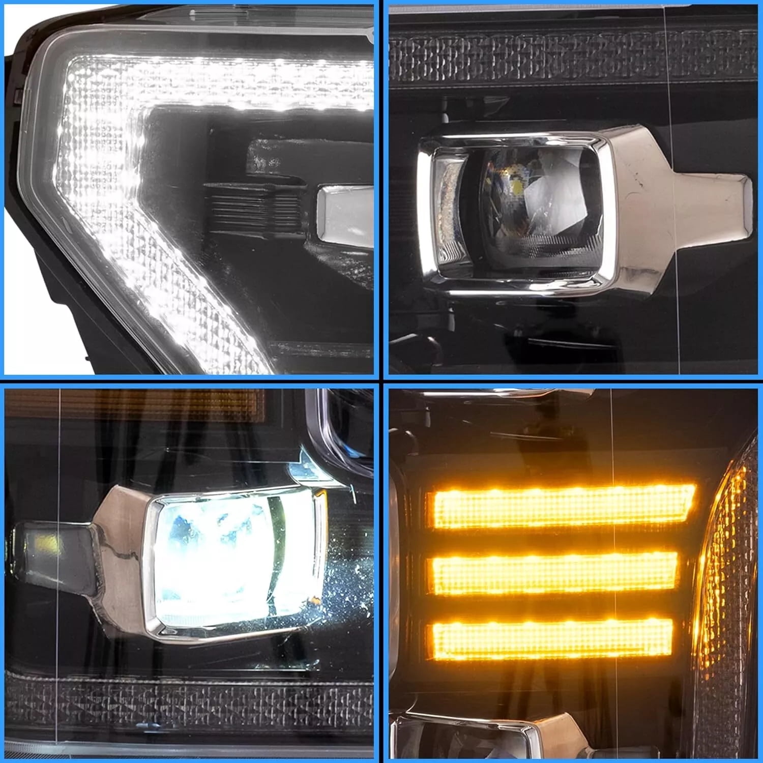VLAND LED Headlights with White DRL for 2015 2016 2017 Ford F150 F-150 XLT XL SSV Platinum Limited Lariat King Ranch