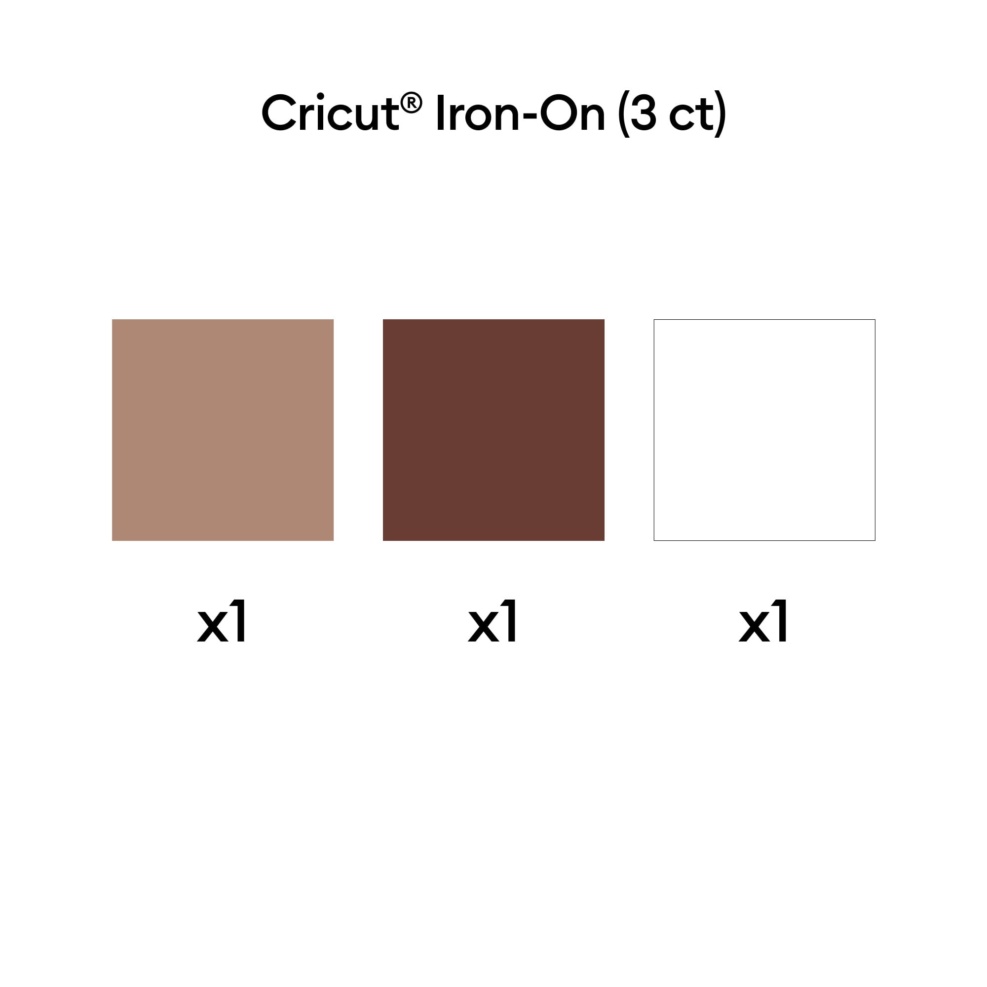 Cricut® Iron-On™ Vinyl, Neutrals Sampler (3 ct), 12 x12