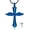 Blue, variant on Angel Wings Cross Urn Necklace for Ashes Stainless Steel Keepsake Memorial Pendant Cremation Jewelry For Love Ones Ashes Jewelry