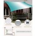 thumbnail image 5 of Sun Shade Sail 6.5x10Ft Teal and White Gradient Uv Block Sunshade Canopy Outdoor Shade Cover Rectangle Shade Cloth For Patio Garden Yard Deck Pergola, 5 of 6