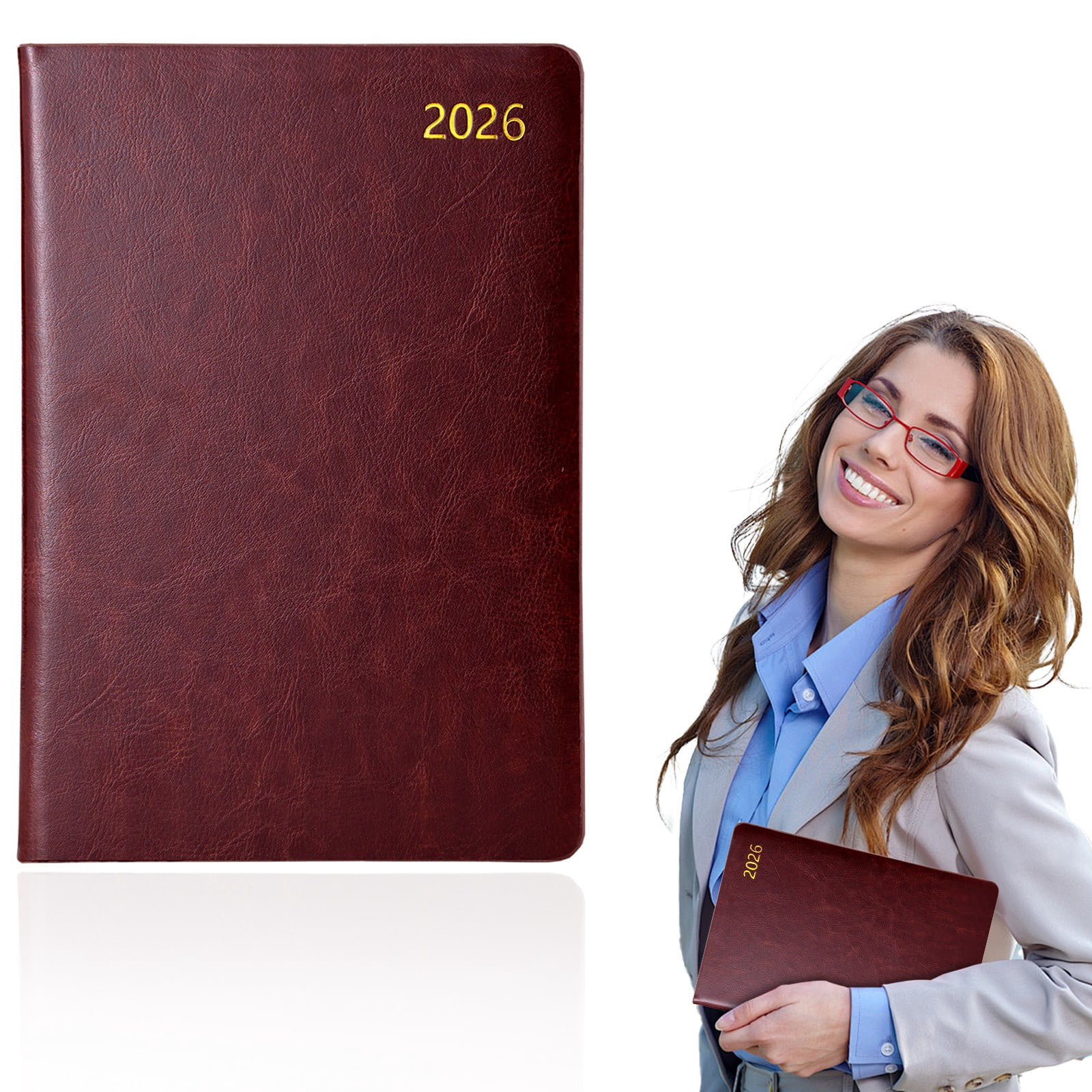Gnwei 2026 Planner, Weekly and Monthly Calendar Agenda Book, Jan 2026 - Dec 2026, Hardcover Planning Academic Planner for Office School Supplies and Desk Accessories (7.8'' x 10.7'')