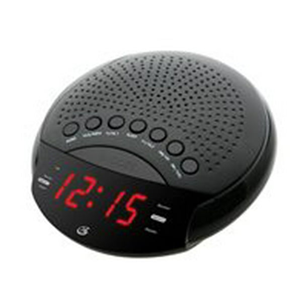 GPX C226B DualAlarm AM/FM Clock Radio with LED Display