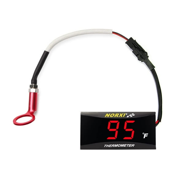 Medidor de temperatura del motor NORXI Fahrenheit con alerta de sobretemperatura