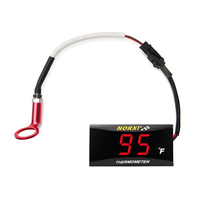 Medidor de temperatura del motor NORXI Fahrenheit con alerta de sobretemperatura