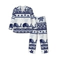 thumbnail image 1 of Fotbe Sea Underwater Animals1 Pijama de Hombre con Estampado de Manga Larga, Conjunto de 2 Piezas, Ropa de Dormir Suave y Cómoda con Bolsillos-Small, 1 of 7