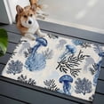 thumbnail image 4 of Summer Marine Life Washable Small Entryway Area Rugs 2'x3', Ocean Watercolor Jellyfish Coastal Coral Vintage Low Pile Throw Rug Non-Slip Sturdy Edge Binding Carpet for Front Door Floor Room Entry, 4 of 9