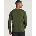 thumbnail image 3 of Real Essentials 4 Pack: Men's Dry-Fit Active Athletic Long Sleeve Pocket Crew T-Shirt Outdoors UPF 50 S-5XLT, 3 of 5