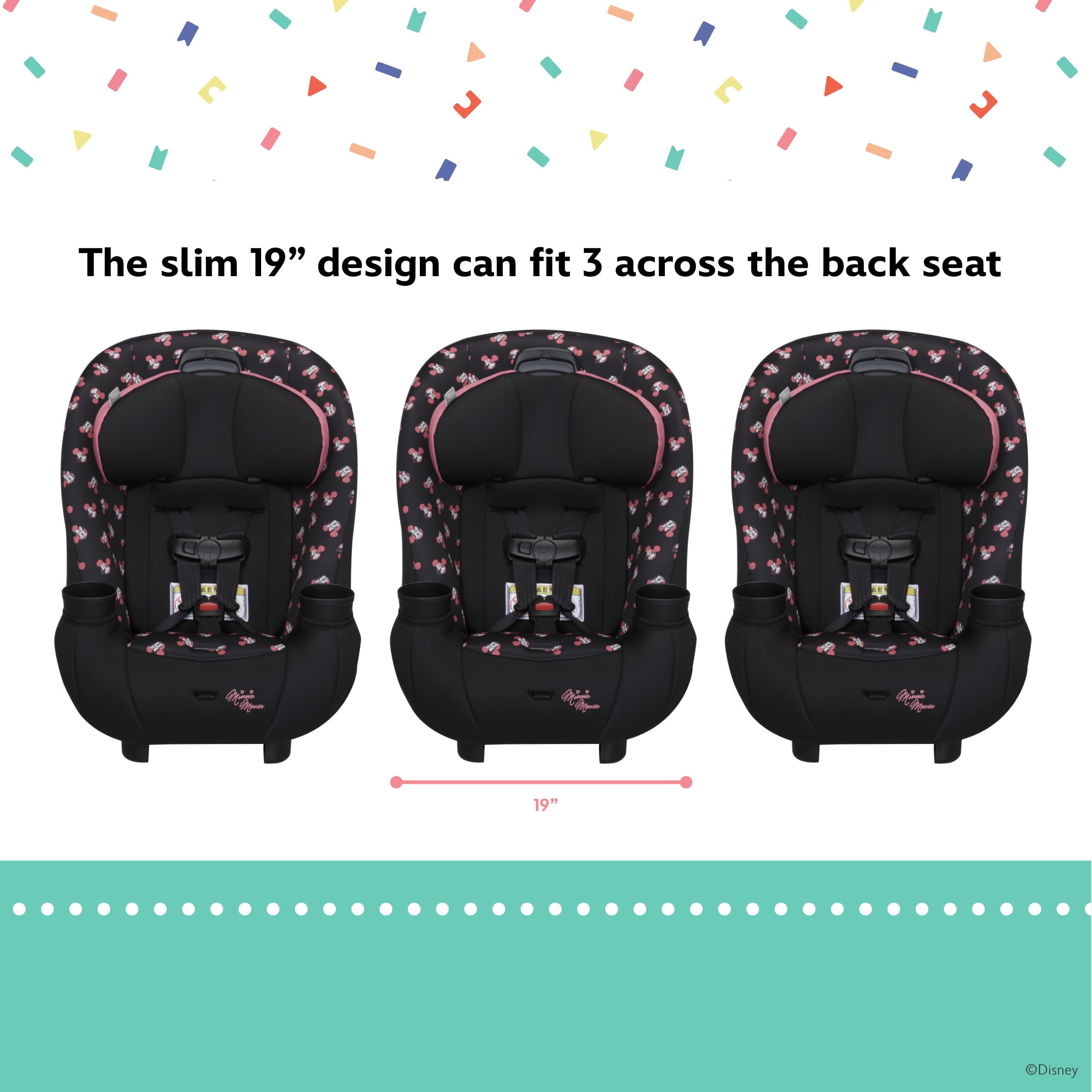 Disney Baby Ellaris Convertible Car Seat, Mickey Sprinkle