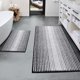thumbnail image 1 of Juego de alfombras y tapetes de baño BSICPRO Chenille, color negro, 2 piezas, 1 of 5