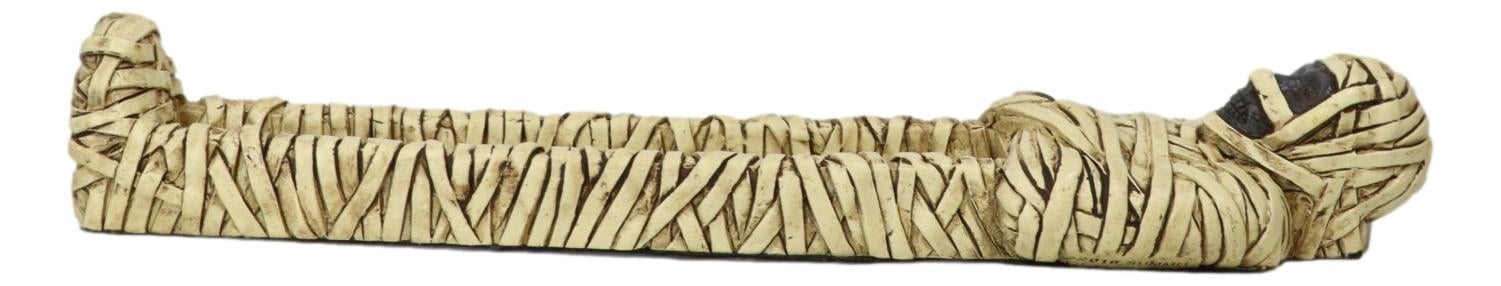 Egyptian King Tut Dead Sarcophagus Mummy In Bandage Stick Incense Holder Burner