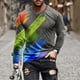 thumbnail image 1 of Blusas y camisas de manga larga con cuello redondo para hombre, blusas casuales de cuello redondo y manga larga, camisetas estampadas, blusas para hombre, 1 of 4