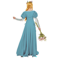 thumbnail image 3 of DAIZBELLA Renaissance Dress for Women Blue Medieval Dress with Puff Sleeves Fake Two-Piece Dress, M, 3 of 6