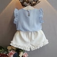 thumbnail image 6 of Gyratedream Baby Girl Sleeveless Tops+Elastic Shorts 2Pcs Summer Kids Outfit Set, 6 of 6