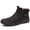 black, variant on Men's Zip‑Up Mid‑Top Casual Ankle Boots, Split Pigskin Upper Mesh Inner Lining Round‑Toe Textured Rubber Outsole Footwear for Daily Wear