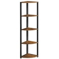thumbnail image 1 of VASAGLE Étagère d'Angle à 5 Niveaux, Bibliothèque d'Angle, Étagères de Rangement, Support pour Plantes, Brun Rustique Noir, 1 of 6