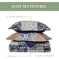 thumbnail image 4 of Elegant Comfort 3-Piece Quilted Bedspread Set, Reversible Plaid Patchwork Design, Ultra Soft All-Season Coverlet with Pillow Shams, Heavyweight Quilt, Full, Plaid Floral, 4 of 5
