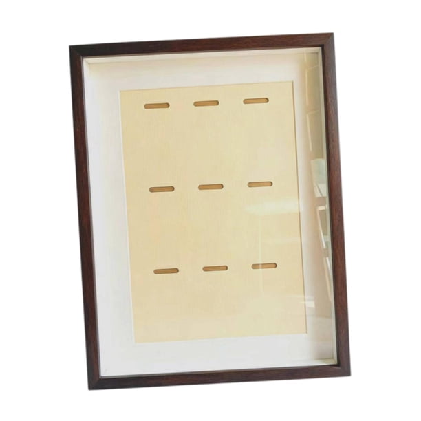 Marco de exhibición de medallas de maratón, caja de sombra de madera para almacenamiento de medallas y colección de premios A3