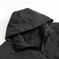 thumbnail image 4 of Youthup Men's Solid Color Water-Resistant Hooded Jacket - Breathable All-Season Raincoat with Moisture Wicking for Outdoor Activities, 4 of 7