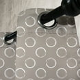 thumbnail image 4 of Ambesonne Taupe Grommet Curtain, Ring Shapes Grungy Art, 50" x 63", Taupe White, 4 of 6