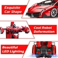 thumbnail image 6 of Remote Control Transform Car Robot Toy 2.4Ghz 1:18 Rechargeable 360°Rotating Stunt Race Car Toys for Kids Boys Girls Age 8 9 10 11 Year Old Toy Gifts(Red), 6 of 6