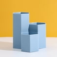 thumbnail image 4 of OUSITAID 3 Lattices Makeup Brush Storage Box Cosmetics Pen Holder Organizer (Yellow), 4 of 5