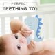 thumbnail image 2 of Blue Dinosaur Modelling Infant Teething Chew Toys , Silicone Baby Teether Baby Teether Toy For Babies 3 Months+, Teething Rattle Sensory Teether Toy For Sucking Needs, BPA Free, 2 of 4