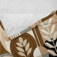 thumbnail image 4 of Ambesonne Monstera Fleece Throw Blanket Boho Arrange Mid Century 50"x70" Dark Cocoa Pale Brown, 4 of 5