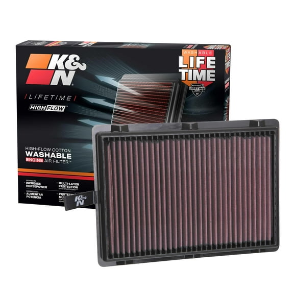 K&N Filters 33-5075 Air Filter Fits select: 2020-2022 KIA TELLURIDE, 2019-2020 HYUNDAI SANTA FE