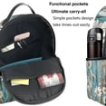 thumbnail image 5 of Lightweight Backpack With Adjustable Shoulder Strap Empty Bag Upright 12×14.5in For Weekend Holiday Travel Hiking Turquoise Wood Farmhouse Sunflowers (11), 5 of 5