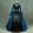 Blue, variant on Summer Dresses for Women Long Green Ball Gown Dresses Patchwork Long Sleeve Bell Sleeves Lace Gothic Plus Size Summer Dresses