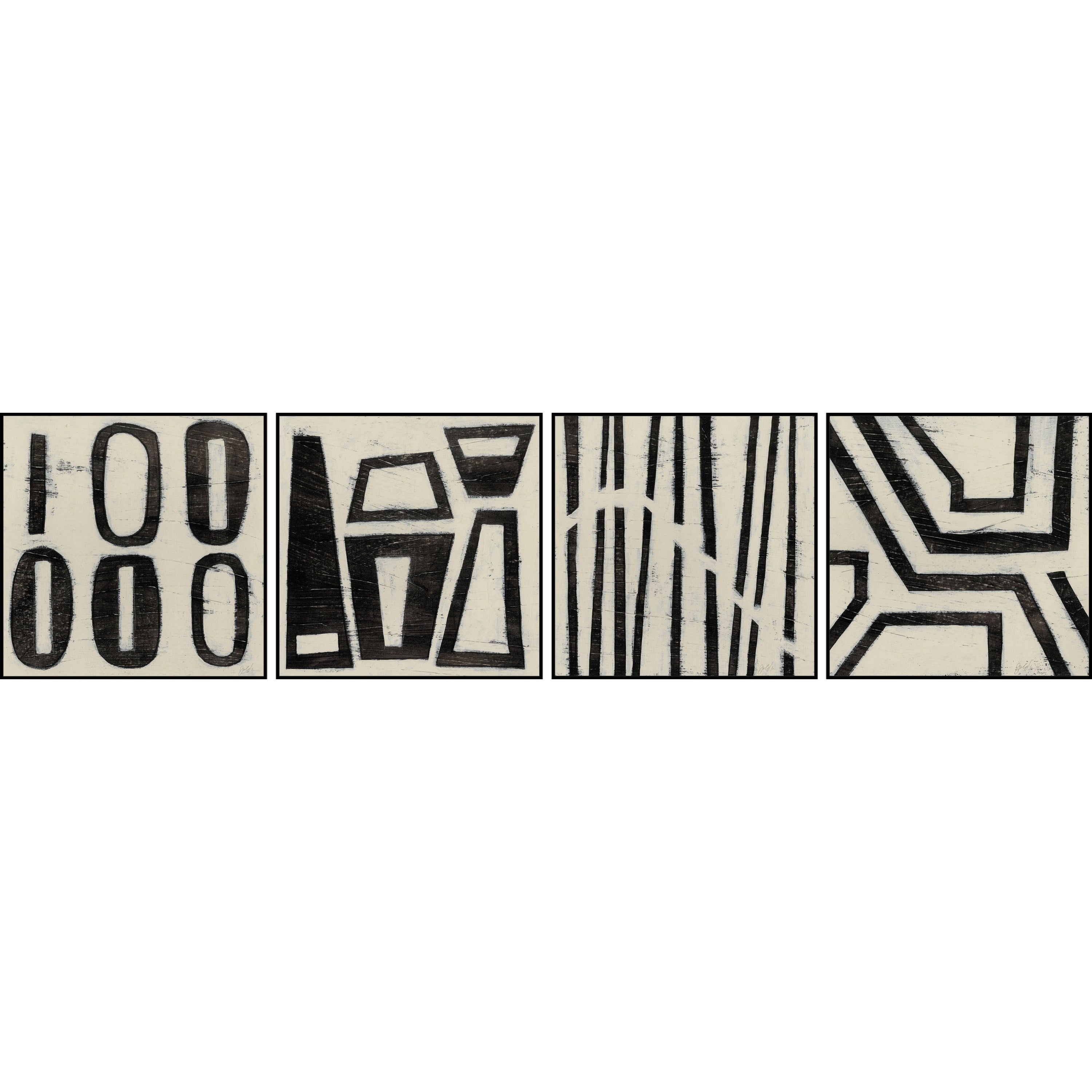 Hieroglyphs Quadriptych