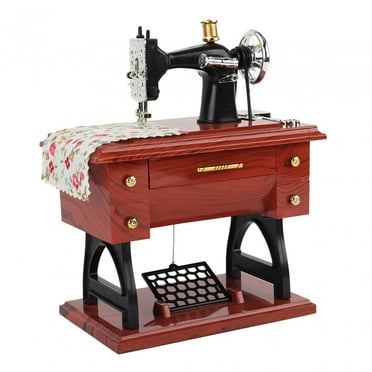 Kokiya Sewing Machine Music Box Clockwork Music Box Antique Decorative Mini Table