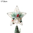 thumbnail image 2 of Adorno para árbol de Navidad con forma de estrella, estrella de metal con purpurina dorada, para árbol de Navidad de tamaño general, 2 of 5