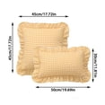 thumbnail image 3 of Plaid Throw Pillow Cover Blue White Checkered Ruffled Cushion Case, Vintage Farmhouse Square Pillow Sham with Ruffle for Sofa Couch Bed Living Room Decor 12x20 Inch, 3 of 4