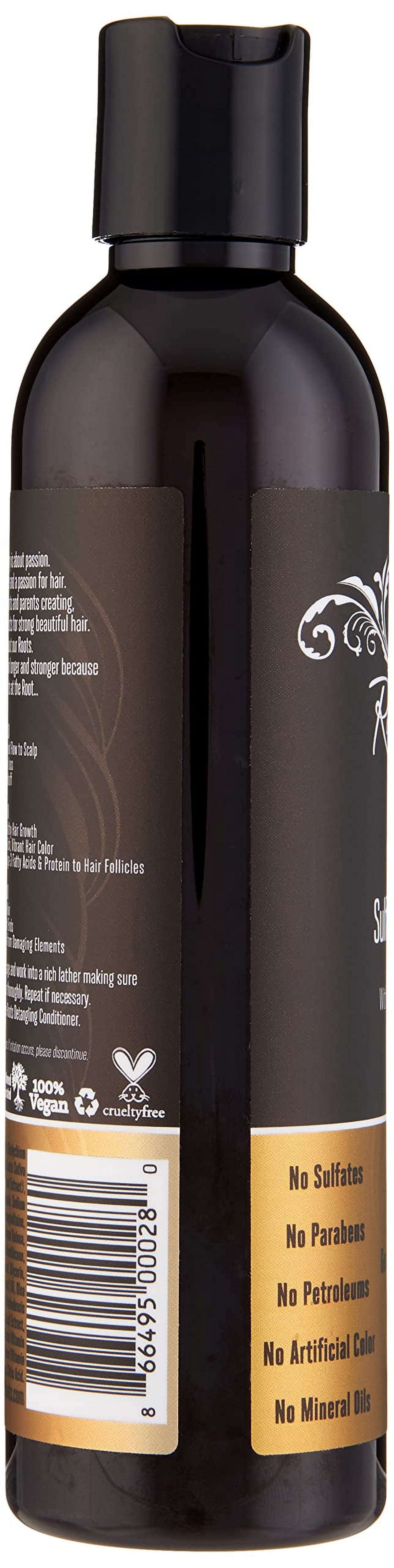 Rucker Roots Smoothing Sulfate Free Shampoo with Turnip, Carrot, Ginger Root, 8 oz., Adult