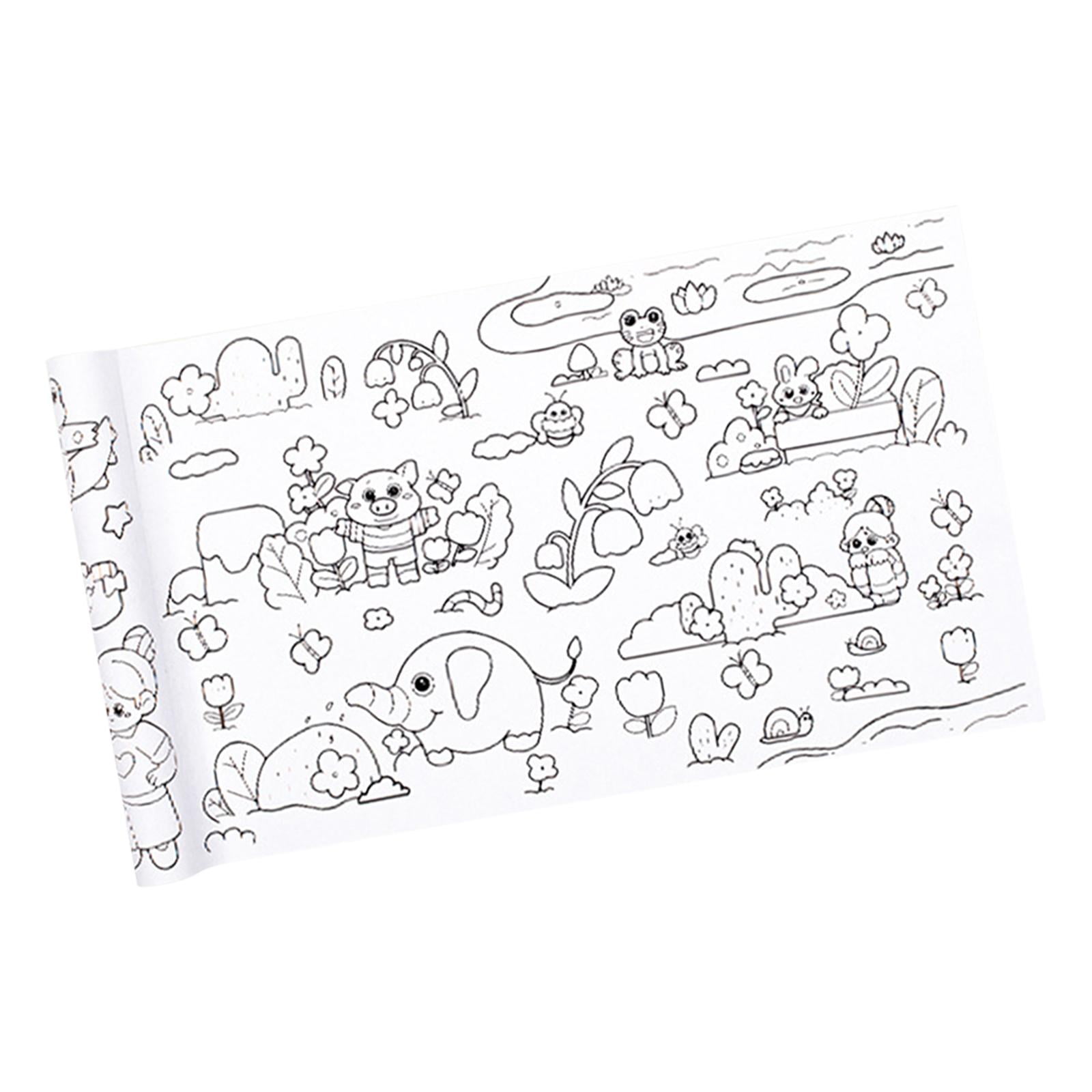 Coloring Paper Roll Drawing Paper Roll Painting Gift Animal - Temu