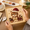 thumbnail image 6 of Christmas Pearl Diamond Art Kit for Adults 5D Sparkling Raised Bead Painting Set on Framed Canvas Complete DIY Craft with Cat Patterns Holiday Home Wall Decor Gift for Beginners, 6 of 7