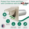 thumbnail image 2 of NO-PEST VENT, Exclusive Dual Door Dryer Vent Cover 4 inch, Made in USA w Highest UV Resistant Plastic in any Outdoor Vent Cover, No Lint Collecting Screen (Tan, 4 inch W/O Duct Tube), 2 of 6
