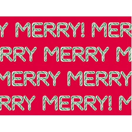 Pack of 1, Sweet Merry Wrapping Paper 24" x 833', Full Ream Roll for Celebration, Party, Holiday, Birthday and Events, Made in USA