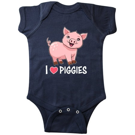 

Inktastic I Love Piggies- cute pig Gift Baby Boy or Baby Girl Bodysuit