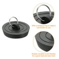 thumbnail image 4 of Tapón de drenaje de goma de 2 piezas con anillo colgante, se adapta de 2 pulgadas a 2-1/8 pulgadas, negro, 4 of 6