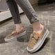 thumbnail image 5 of Amzcrzy Zapatos de mujer,Zapatos de mujer,Zapatillas de mujer, Zapatillas de deporte sin cordones para mujer, con purpurina y pedrería, mocasines de plataforma con lazo, planos e informales, sandalia, 5 of 5