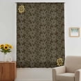 thumbnail image 2 of Brown Golden Floral Sheer Curtains 63 Inches Long, Modern Abstract Art Spring Flowers Light Filering Curtains, Breathable Simi Curtain Privacy Drapes for Living Room Bedroom Window Treatment, 2 of 9