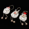 thumbnail image 4 of 3 Unids Adornos De árbol De Navidad Decorativa Adornos Colgantes Con Y Ciervo De Santa Claus Estatuilla Blanco BLESIY Muñeca duende de la Navidad, 4 of 8