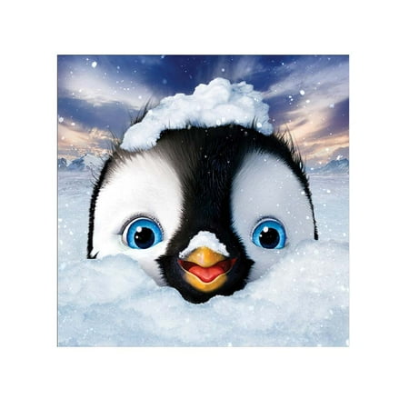 Picture Stitch - Snow Penguin 5D Rhinestone Embroidery Cross Stitch Cartoon Animal Crystal Diamond Painting Needlework DIY Art Pictures