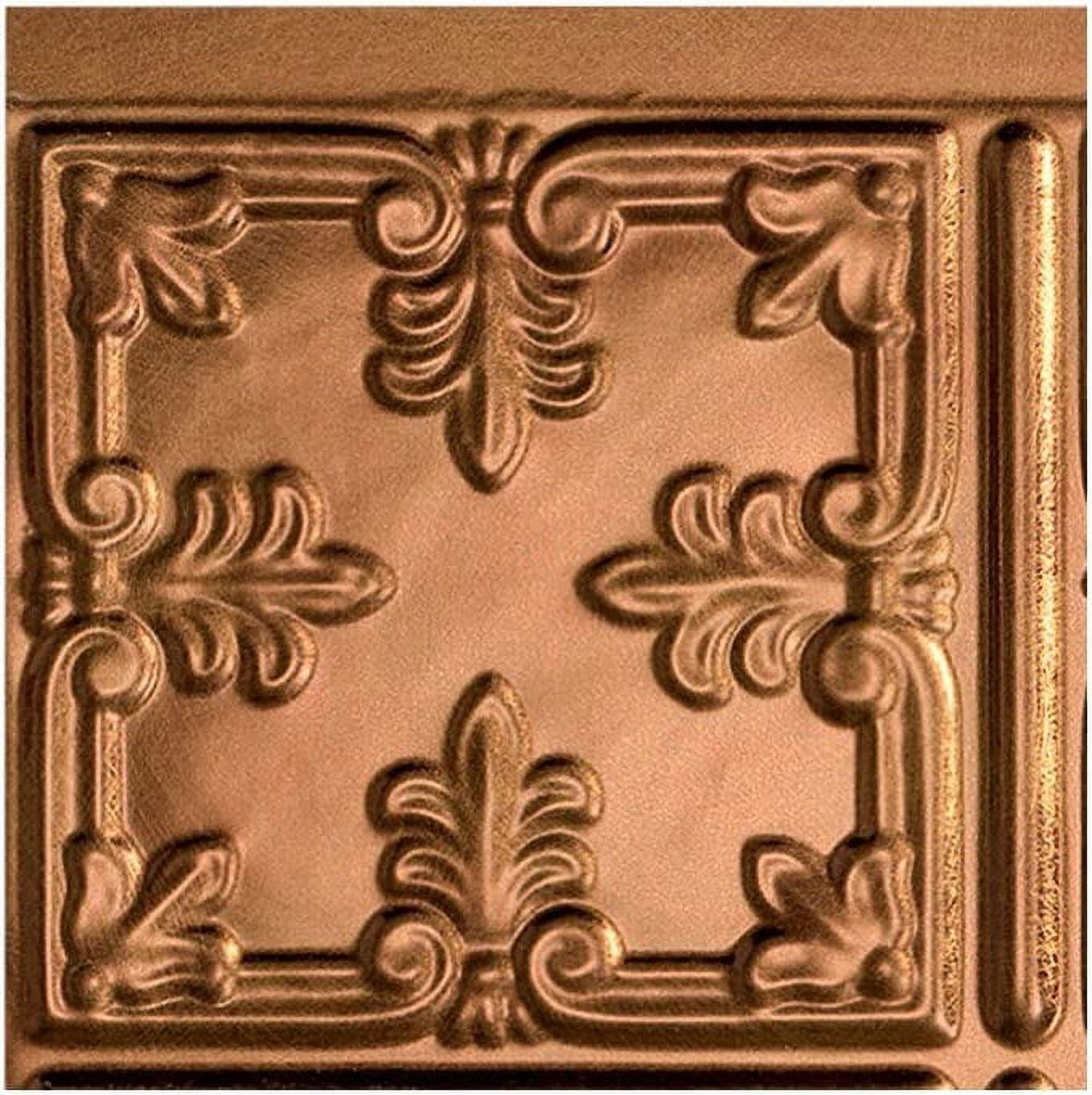 FASÄDE Traditional Style/Pattern 10 Decorative Vinyl Backsplash Panel in Antique Bronze (6X6 Inch Sample)
