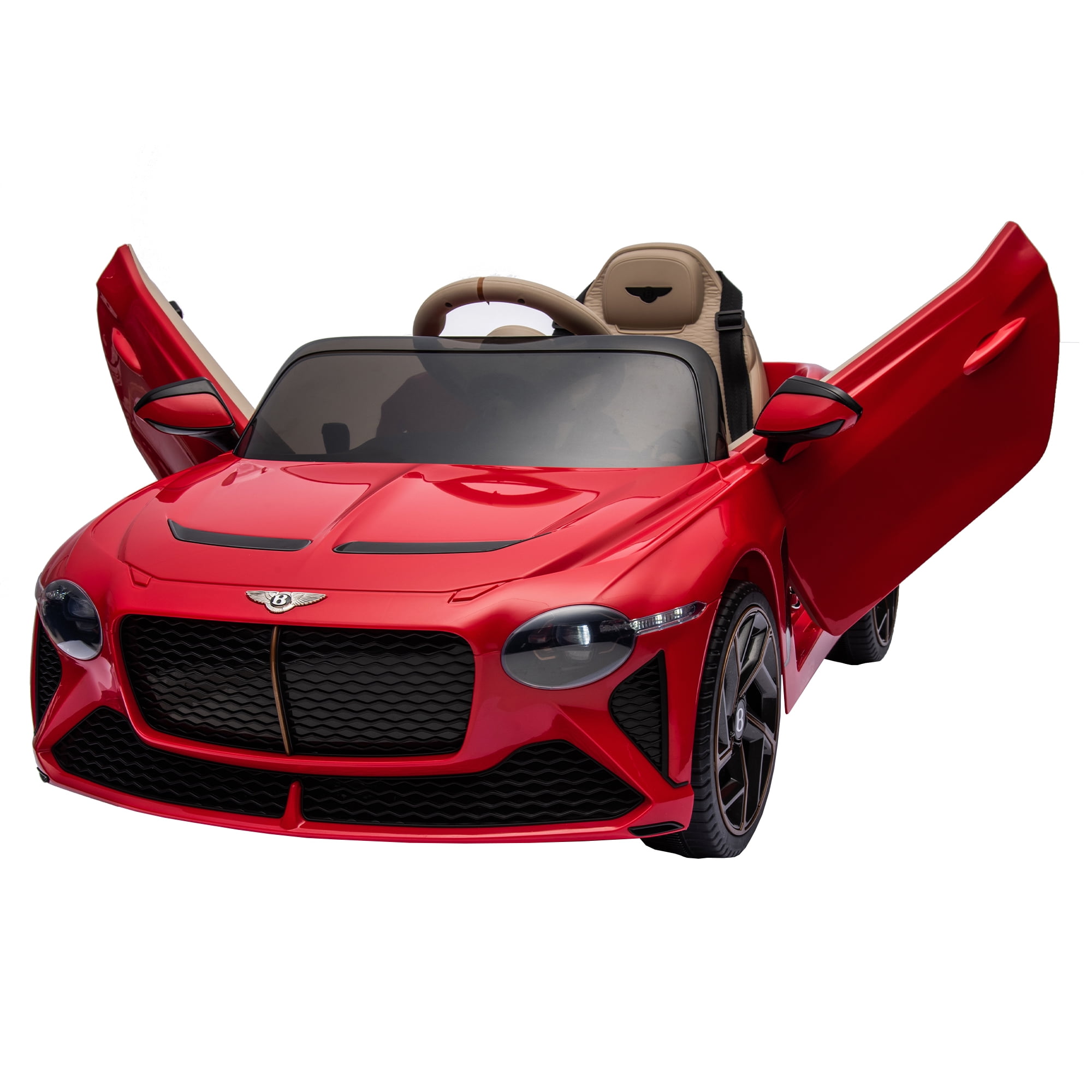 CIPACHO 12 V Licensed Bentley Mulsanne Kids Electric Ride On Cars 4 Wheels Battery Powered Sports Car Toy, Parents Control, Sound System, LED Headlights, Red CIPACHO 12 V Licensed Bentley Mulsanne Kids Electric Ride On Cars 4 Wheels Battery Powered Sports Car Toy, Parents Control, Sound System, LED Headlights, Red