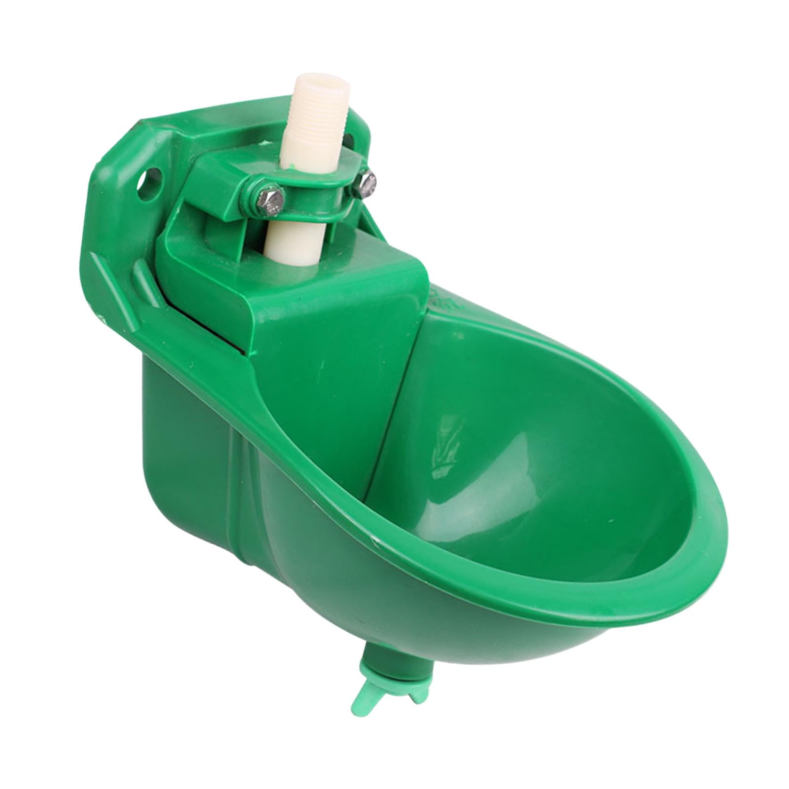 Automatic Waterer Bowl For Livestock & Pets – Stainless Steel Trough With Float Valve & Drain Hole