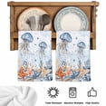 thumbnail image 5 of Jellyfish Coastal Kitchen Towels Set of 2, Summer Beach Blue Ombre Coral Starfish Absorbent Dish Towels for Kitchen, Microfiber Hand Towel, Quick Drying Tea Towel for Cleaning Decorative Dishcloths, 5 of 7